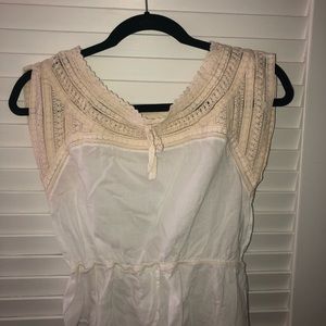 Crochet Detail Peplum Top